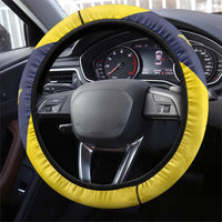 Ecuador La Tricolor Steering Wheel Cover Gold and Navy Blue Motif