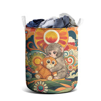Baby Monkey Punch Laundry Basket Retro 70S Hippie Style Groovy Spring