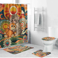 Baby Monkey Punch Bathroom Set Retro 70S Hippie Style Groovy Spring