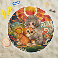 Baby Monkey Punch Beach Blanket Retro 70S Hippie Style Groovy Spring