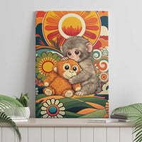 Baby Monkey Punch Canvas Wall Art Retro 70S Hippie Style Groovy Spring