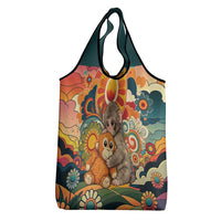 Baby Monkey Punch Grocery Bag Retro 70S Hippie Style Groovy Spring