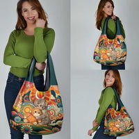 Baby Monkey Punch Grocery Bag Retro 70S Hippie Style Groovy Spring
