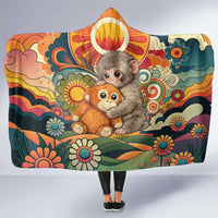 Baby Monkey Punch Hooded Blanket Retro 70S Hippie Style Groovy Spring