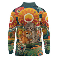 Baby Monkey Punch Long Sleeve Polo Shirt Retro 70S Hippie Style Groovy Spring