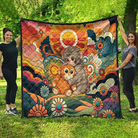 Baby Monkey Punch Quilt Retro 70S Hippie Style Groovy Spring