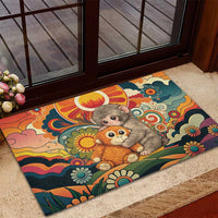 Baby Monkey Punch Rubber Doormat Retro 70S Hippie Style Groovy Spring