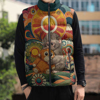 Baby Monkey Punch Sleeveless Puffer Jacket Retro 70S Hippie Style Groovy Spring