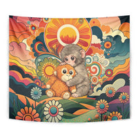 Baby Monkey Punch Tapestry Retro 70S Hippie Style Groovy Spring
