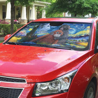 Baby Monkey Punch Personalized Auto Sun Shade Starry Night Inspired