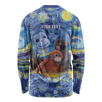 Baby Monkey Punch Personalized Long Sleeve Shirt Starry Night Inspired