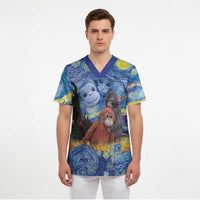 Baby Monkey Punch Personalized Scrub Top Starry Night Inspired
