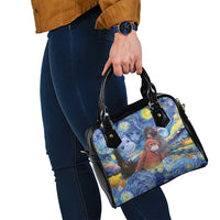 Baby Monkey Punch Personalized Shoulder Handbag Starry Night Inspired