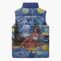 Baby Monkey Punch Personalized Sleeveless Puffer Jacket Starry Night Inspired