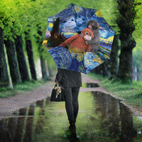 Baby Monkey Punch Personalized Umbrella Starry Night Inspired