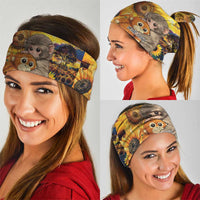 Baby Monkey Punch Personalized Neck Gaiter Sunflower Field Oil Painting Style
