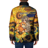 Baby Monkey Punch Personalized Padded Jacket Sunflower Field Oil Painting Style