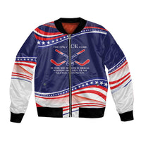 My Gold Medal Winning Hockey Team Personalized Bomber Jacket Blue Style
