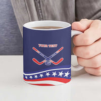 My Gold Medal Winning Hockey Team Personalized Ceramic Mug Blue Style