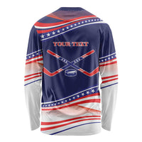 My Gold Medal Winning Hockey Team Personalized Long Sleeve Shirt Blue Style