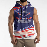 My Gold Medal Winning Hockey Team Personalized Sleeveless Hoodie Blue Style
