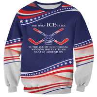 My Gold Medal Winning Hockey Team Personalized Sweatshirt Blue Style