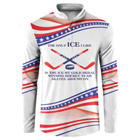 My Gold Medal Winning Hockey Team Personalized Button Sweatshirt White Style