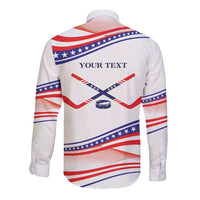 My Gold Medal Winning Hockey Team Personalized Long Sleeve Button Shirt White Style