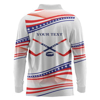 My Gold Medal Winning Hockey Team Personalized Long Sleeve Polo Shirt White Style
