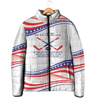 My Gold Medal Winning Hockey Team Personalized Padded Jacket White Style