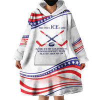 My Gold Medal Winning Hockey Team Personalized Wearable Blanket Hoodie White Style