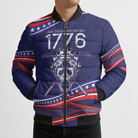 United States Hockey Personalized Bomber Puffer Jacket Losing Teeth Winning Wars Since 1776 Blue Style