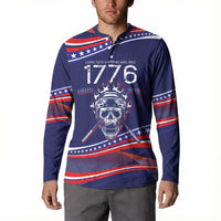 United States Hockey Personalized Button Sweatshirt Losing Teeth Winning Wars Since 1776 Blue Style