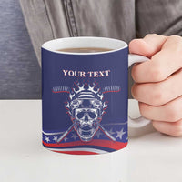 United States Hockey Personalized Ceramic Mug Losing Teeth Winning Wars Since 1776 Blue Style