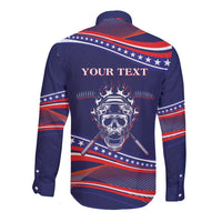 United States Hockey Personalized Long Sleeve Button Shirt Losing Teeth Winning Wars Since 1776 Blue Style