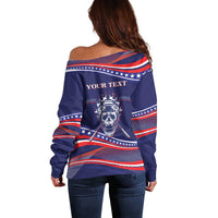 United States Hockey Personalized Off Shoulder Sweater Losing Teeth Winning Wars Since 1776 Blue Style