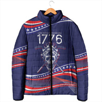 United States Hockey Personalized Padded Jacket Losing Teeth Winning Wars Since 1776 Blue Style