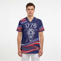 United States Hockey Personalized Scrub Top Losing Teeth Winning Wars Since 1776 Blue Style
