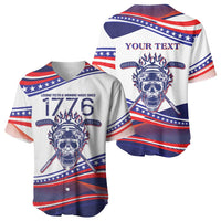 United States Hockey Personalized Baseball Jersey Losing Teeth Winning Wars Since 1776 White Style