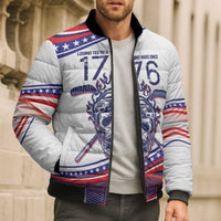 United States Hockey Personalized Bomber Puffer Jacket Losing Teeth Winning Wars Since 1776 White Style