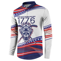 United States Hockey Personalized Button Sweatshirt Losing Teeth Winning Wars Since 1776 White Style