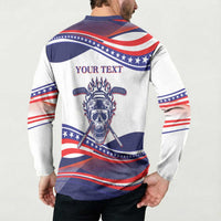 United States Hockey Personalized Button Sweatshirt Losing Teeth Winning Wars Since 1776 White Style
