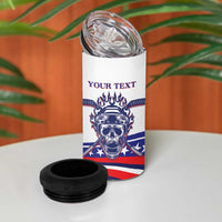 United States Hockey Personalized 4 in 1 Can Cooler Tumbler Losing Teeth Winning Wars Since 1776 White Style