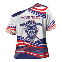 United States Hockey Personalized Cross Shoulder Shirt Losing Teeth Winning Wars Since 1776 White Style