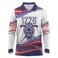 United States Hockey Personalized Long Sleeve Polo Shirt Losing Teeth Winning Wars Since 1776 White Style