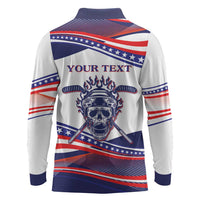 United States Hockey Personalized Long Sleeve Polo Shirt Losing Teeth Winning Wars Since 1776 White Style