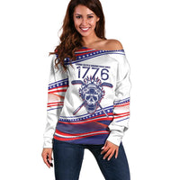 United States Hockey Personalized Off Shoulder Sweater Losing Teeth Winning Wars Since 1776 White Style
