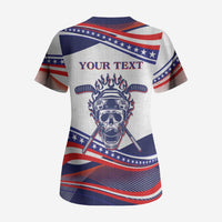 United States Hockey Personalized Scrub Top Losing Teeth Winning Wars Since 1776 White Style