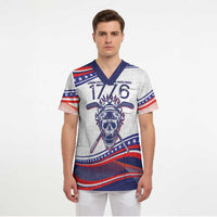United States Hockey Personalized Scrub Top Losing Teeth Winning Wars Since 1776 White Style