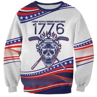 United States Hockey Personalized Sweatshirt Losing Teeth Winning Wars Since 1776 White Style
